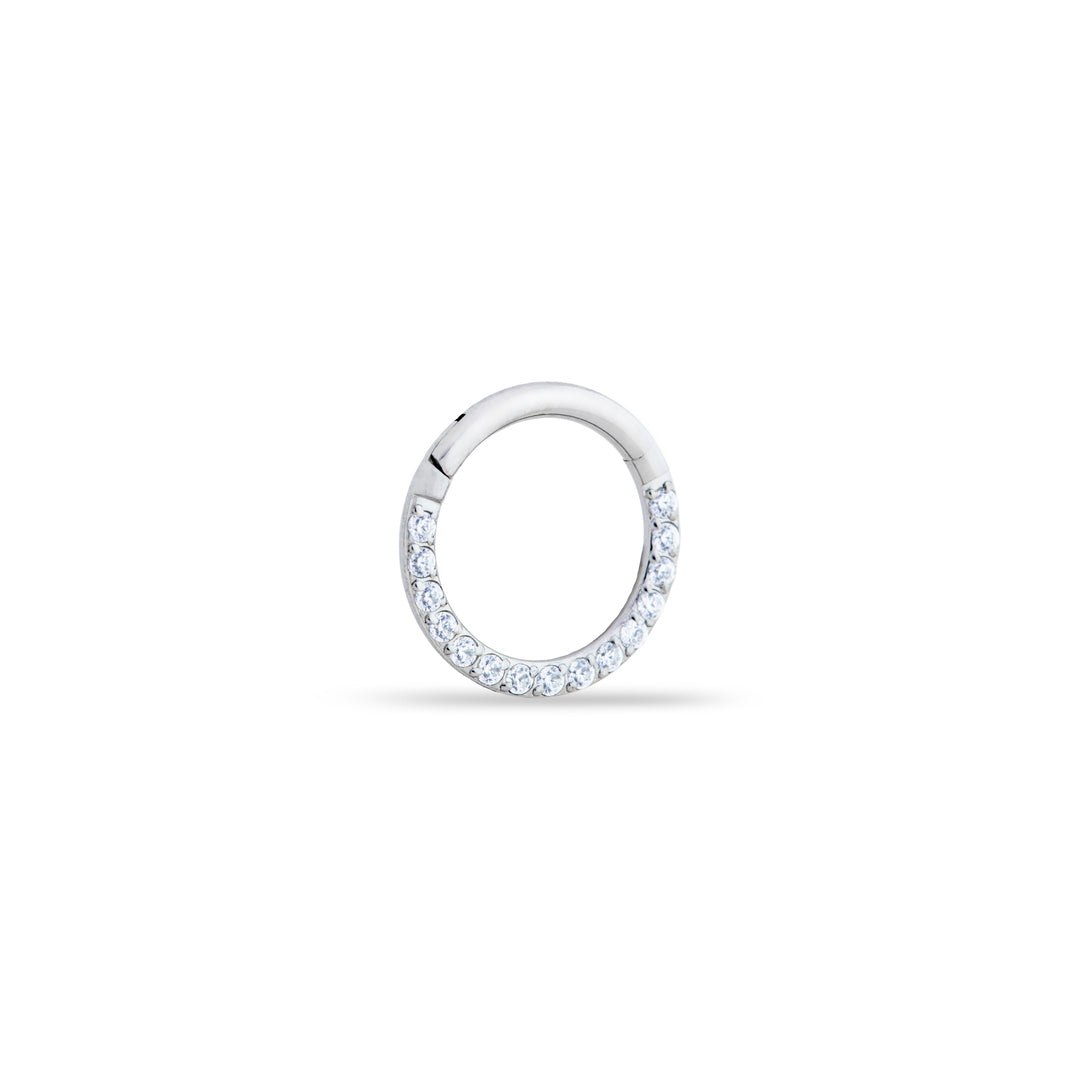 Argolla Clicker cristales frontales