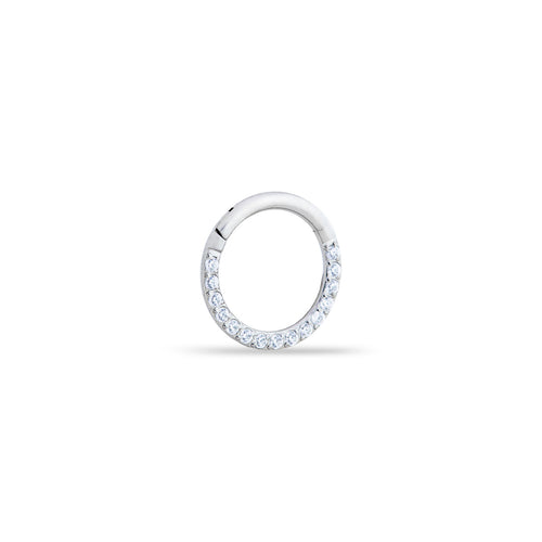 Argolla Clicker cristales frontales