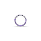 Clicker Hoop with Front Crystals/Opals