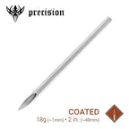 Precission Coated Piercing Needles 18g Sterilized 2"