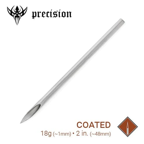 Precission Coated Piercing Needles 18g Sterilized 2"