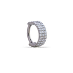 Argolla Clicker Triple Línea con Cristales