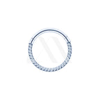 Argolla Clicker con cristales laterales y frontales