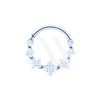 Argolla Clicker Cristales Cuadrados