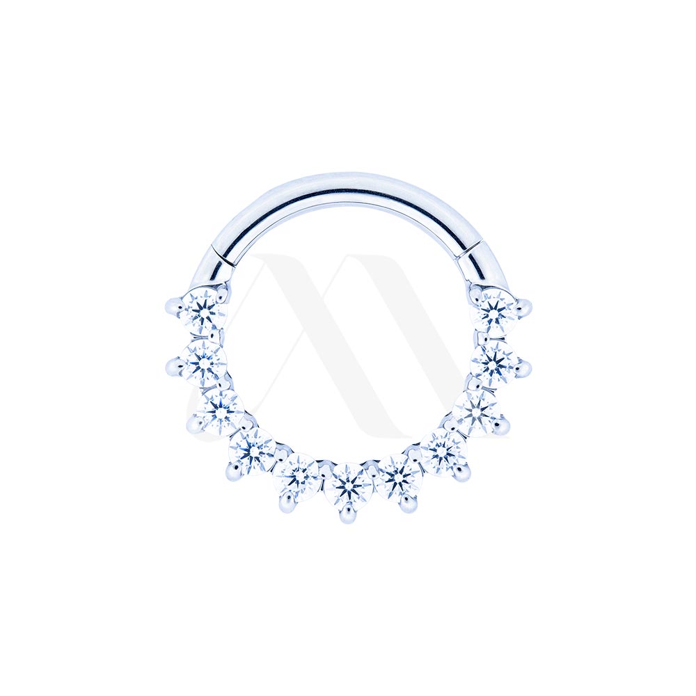 Argolla Clicker Cristales redondos