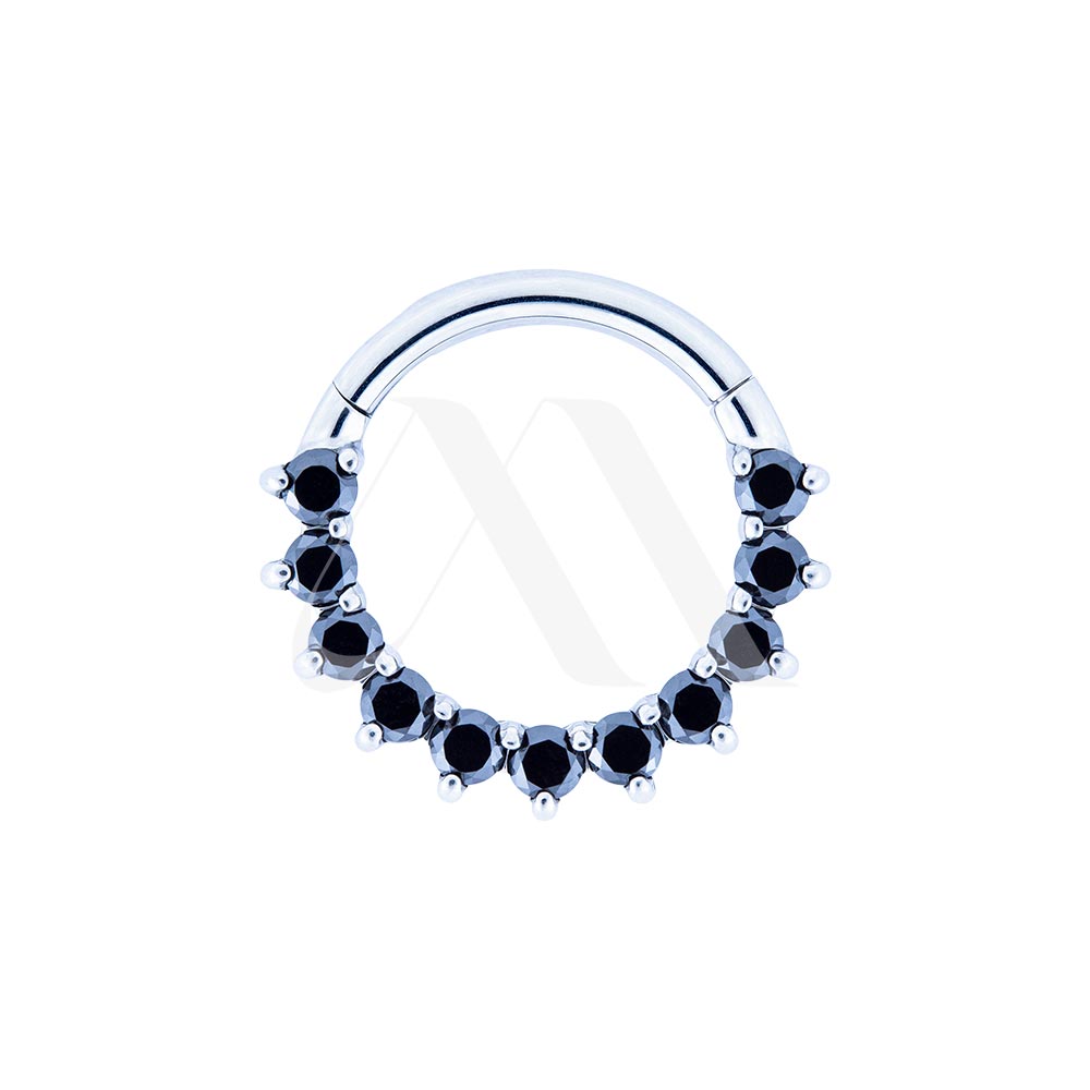 Argolla Clicker Cristales redondos