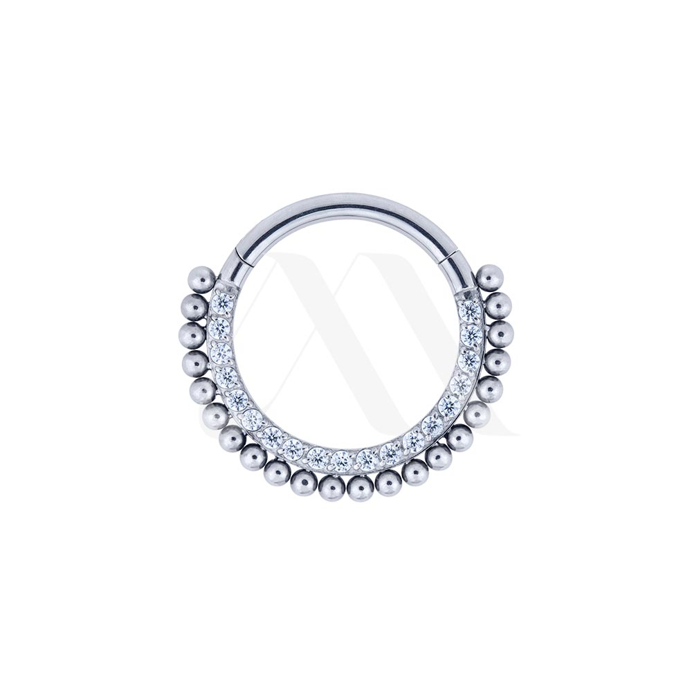 Argolla Clicker filigranas y cristales