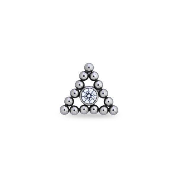 Top Triángulo de Filigranas con Cristal