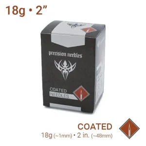 Precission Coated Piercing Needles 18g Sterilized 2″