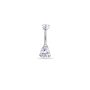 Navel Prong Set Cristal Ovalado