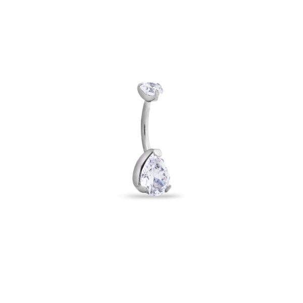 Navel Prong Set Cristal Ovalado - Imagen 2
