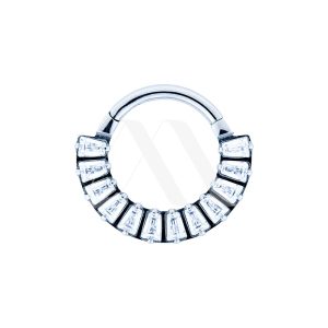 Argolla Clicker cristales baguette