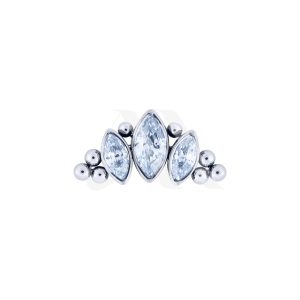 Top Marquise 3 puntas cristal y filigranas