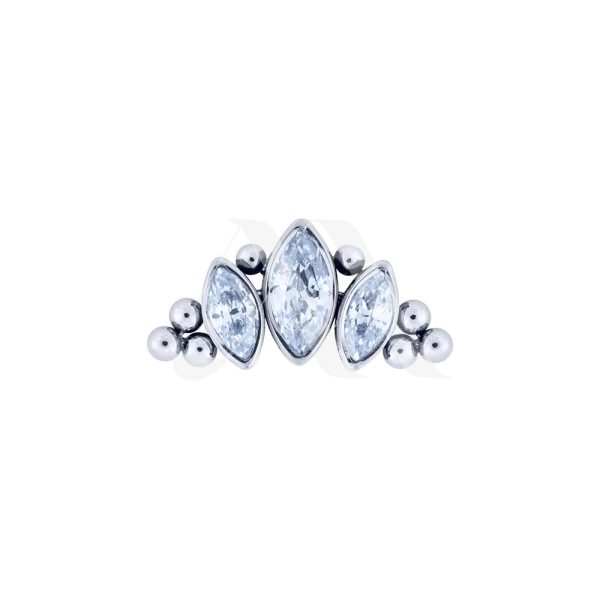 Top Marquise 3 puntas cristal y filigranas