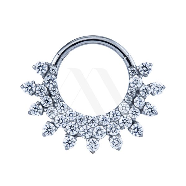 Argolla Clicker Cristales Crown