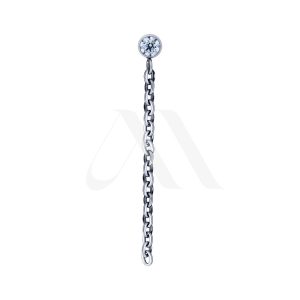 Top Colgante con cristal y cadena simple