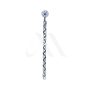 Top Colgante con cristal y cadena simple