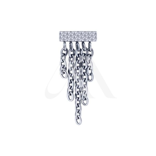 Top textura colgante con cadenas